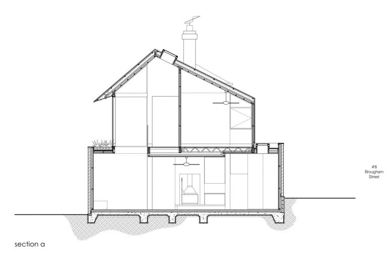 Plan house minimal section