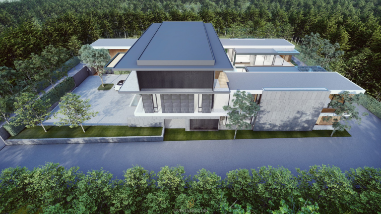 Topview luxury modern villa design