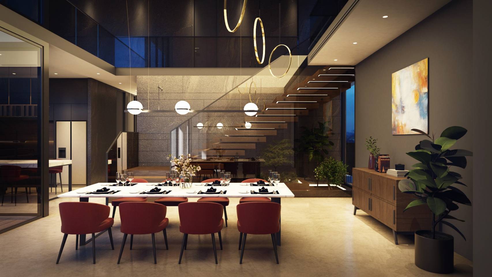 บิ้วอิน modern luxury Dining Room บิ้วอิน