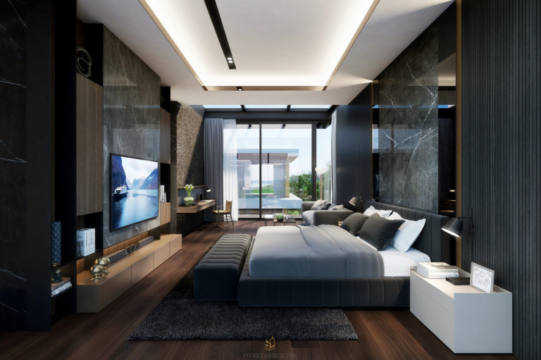 bedroom luxury modern villa design