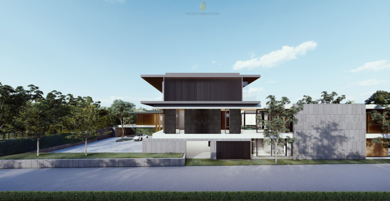 Front Out door luxury modern villa design