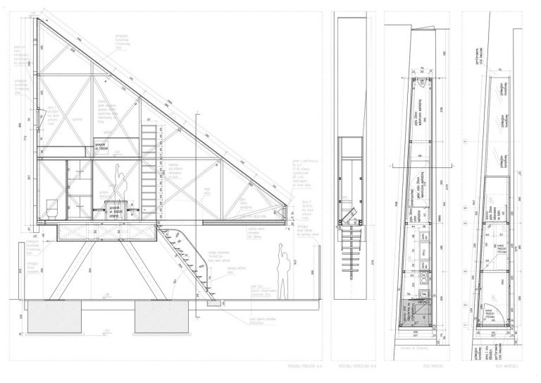 บ้านที่แคบที่สุดในโลก Keret House Plan